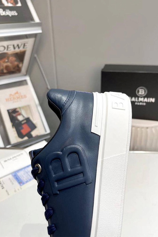 Мужские кожаные кроссовки Balmain B-Court