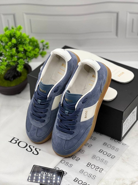 Замшевые кроссовки Hugo Boss Brandon Tenn - Blue