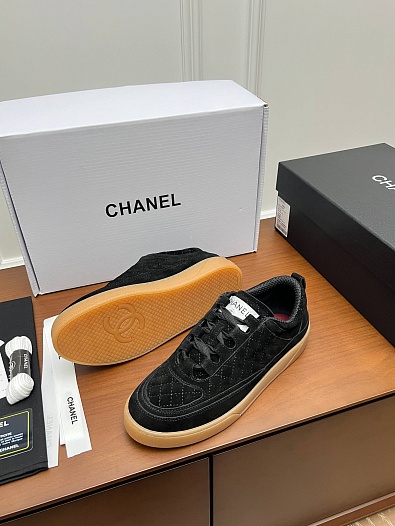 Женские замшевые кроссовки Chanel premium   
