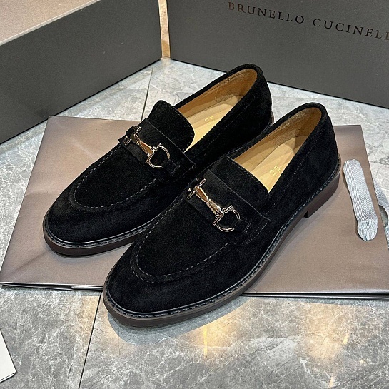 Замшевые лоферы Brunello Cucinelli Premium - Black