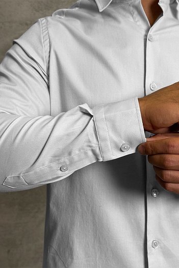 Мужская рубашка Burberry logo-embroidered - White   