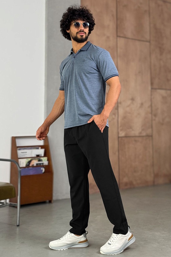 Мужские чёрные штаны Zegna