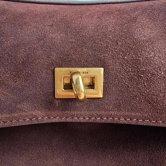 Замшевая сумка Balenciaga Rodeo 28x20 см - Brown