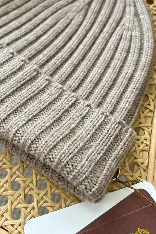 Кашемировая шапка Loro Piana Premium - Light Beige