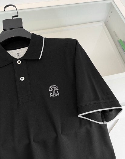 Мужское поло Brunello Cucinelli Premium - Black   