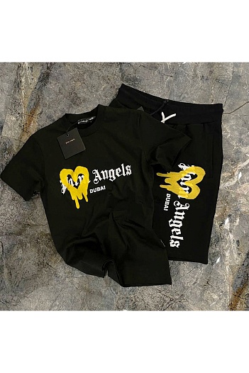 Мужская футболка Palm Angels Heart Sprayed Dubai - Black   