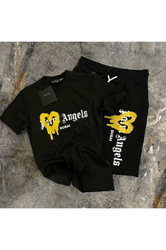 Мужская футболка Palm Angels Heart Sprayed Dubai - Black