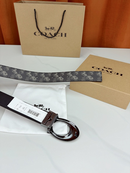Кожаный ремень Coach premium