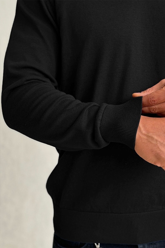 Мужской джемпер Tommy Hilfiger logo-embroidered - Black