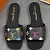 Женские кожаные шлёпанцы Louis Vuitton x Takashi Murakami Multicolore premium