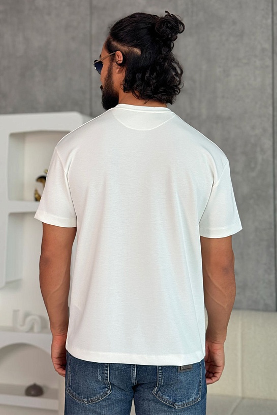 Мужская белая футболка Loro Piana