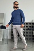 Мужской свитер цвета индиго Loro Piana
