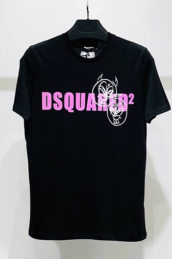 Мужская чёрная футболка Dsquared2   
