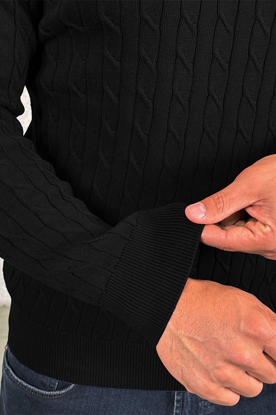 Мужской джемпер Polo Ralph Lauren cable-knit - Black