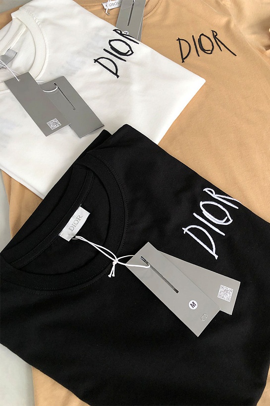 Мужская бежевая футболка Dior