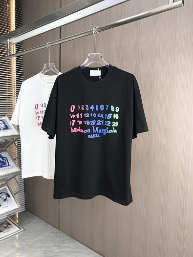 Чёрная оверсайз футболка Maison Margiela Premium   