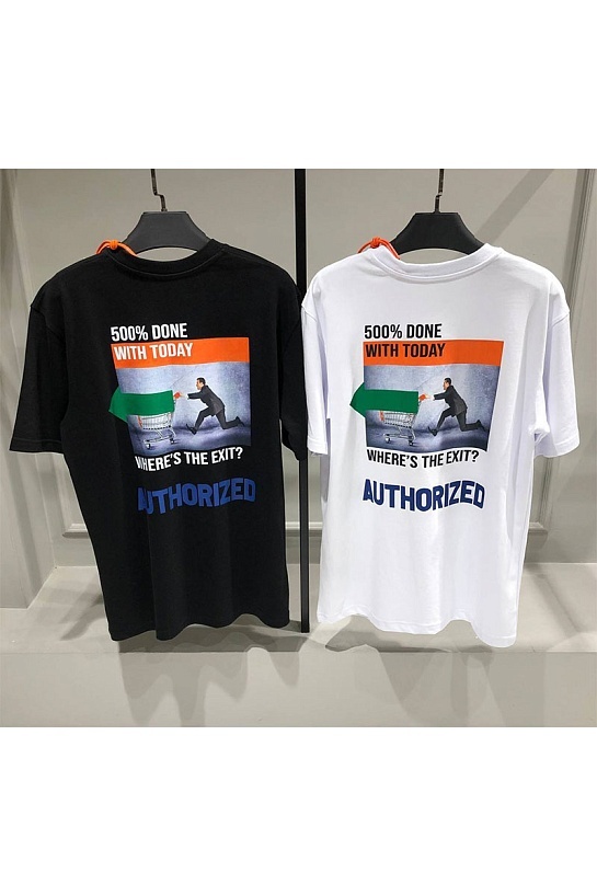 Белая оверсайз футболка Heron Preston A.F. Authorized