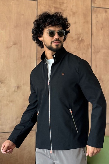 Мужская чёрная куртка Hermes   