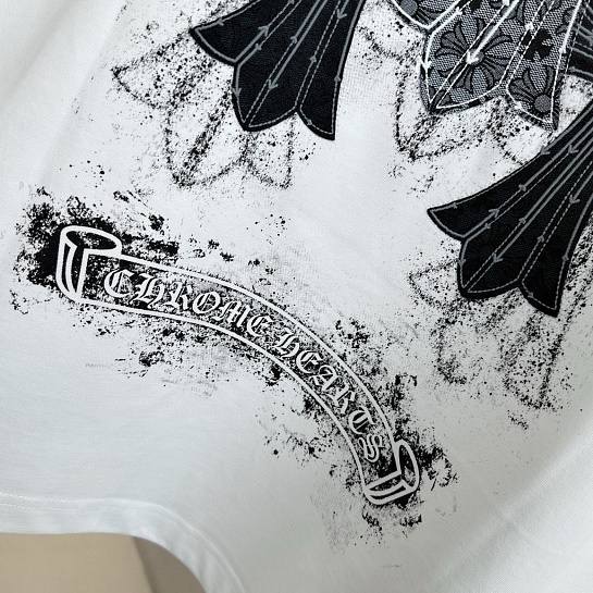 Белая оверсайз футболка Chrome Hearts Premium