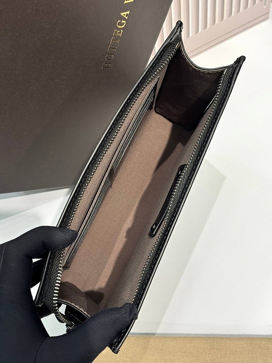 Кожаный клатч Bottega Veneta Intreccio premium 26x20x6.5 см