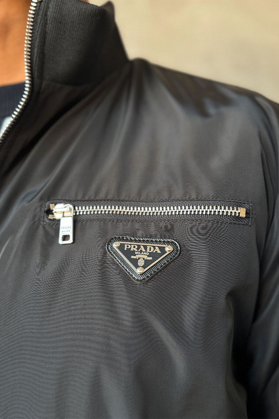 Мужская двухсторонняя куртка Prada logo-plaque