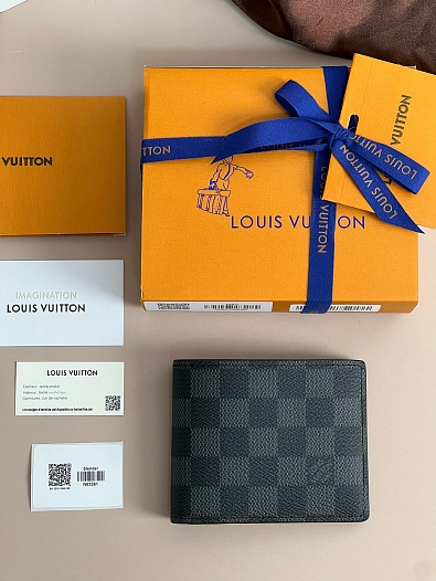 Кожаный кошелёк Louis Vuitton Slender Premium 11x8.5x1 см   