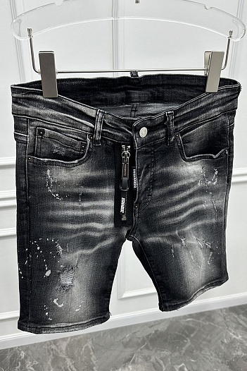 Джинсовые шорты Dsquared2 чёрного цвета   
