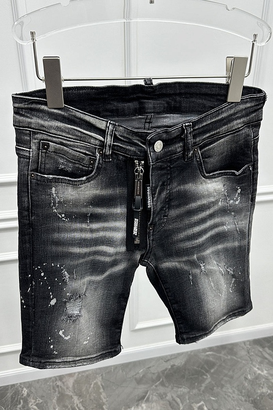 Джинсовые шорты Dsquared2 чёрного цвета