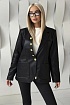 Женский пиджак из эко кожи Schiaparelli Premium - Black