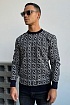 Тёмно-синий джемпер Fendi FF Monogram
