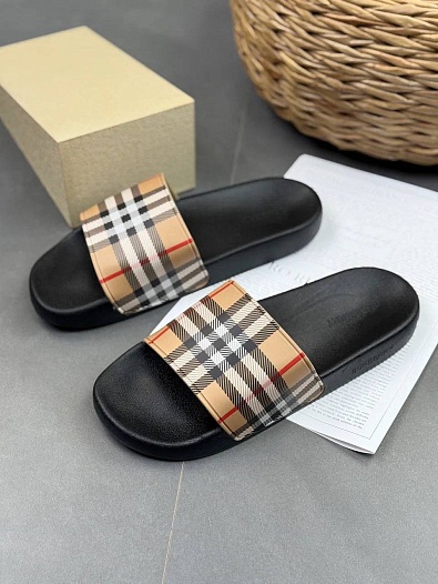 Мужские шлёпанцы Burberry Furley Check   