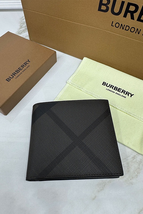 Кожаный кошелёк Burberry Premium 11x10 см