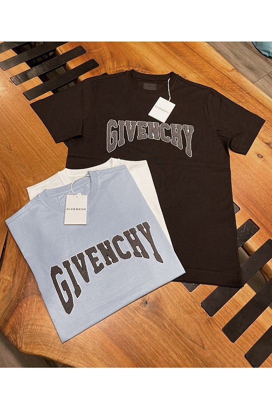 Мужская футболка Givenchy голубого цвета