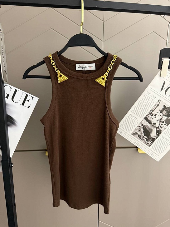 Женская майка Schiaparelli premium - Brown