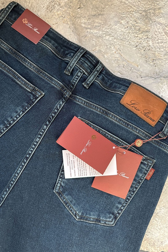 Мужские джинсы Loro Piana тёмно-синего цвета