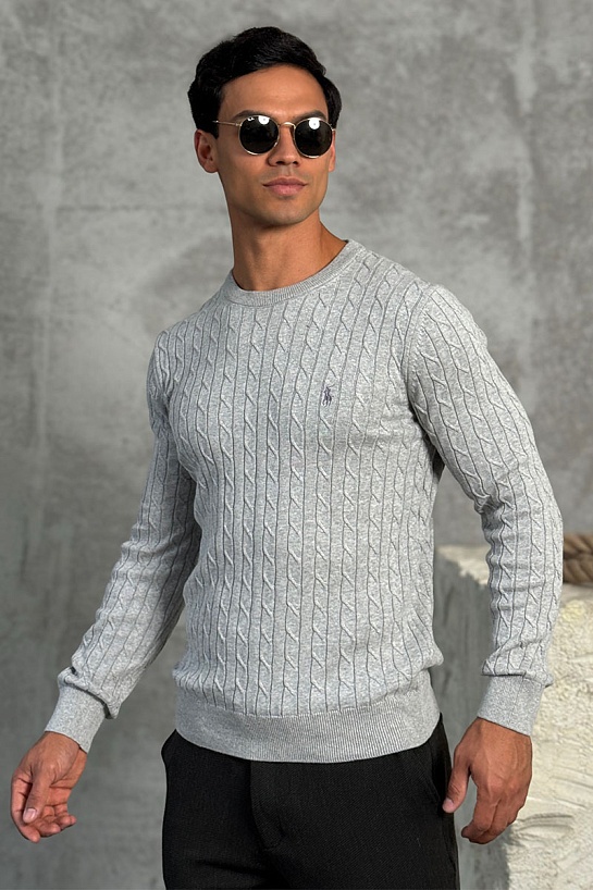 Мужской джемпер Polo Ralph Lauren cable-knit - Light Grey