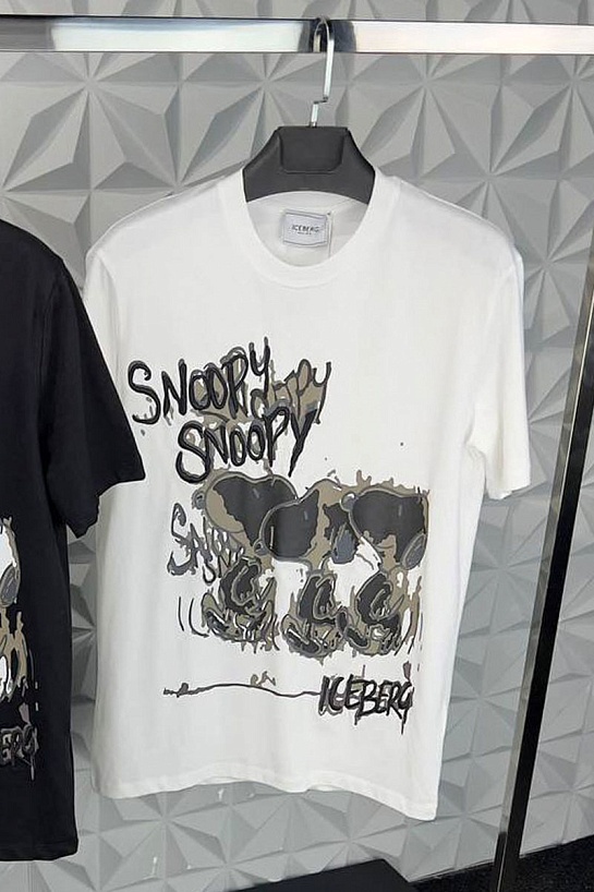 Белая мужская футболка Iceberg Snoopy