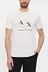 Футболка белого цвета Armani Exchange logo-print