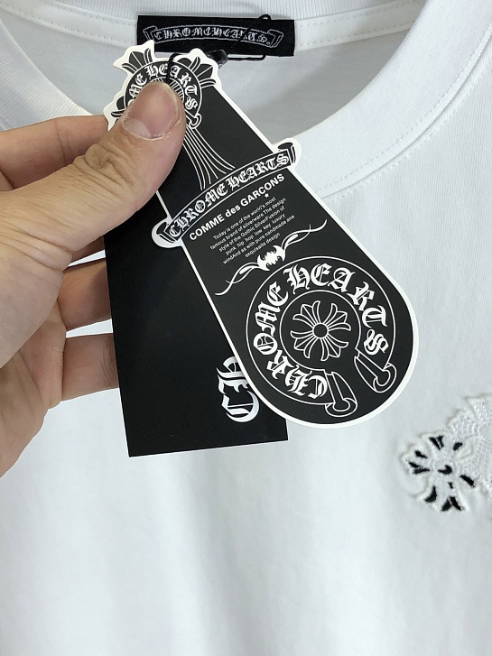 Белая оверсайз футболка Chrome Hearts Premium