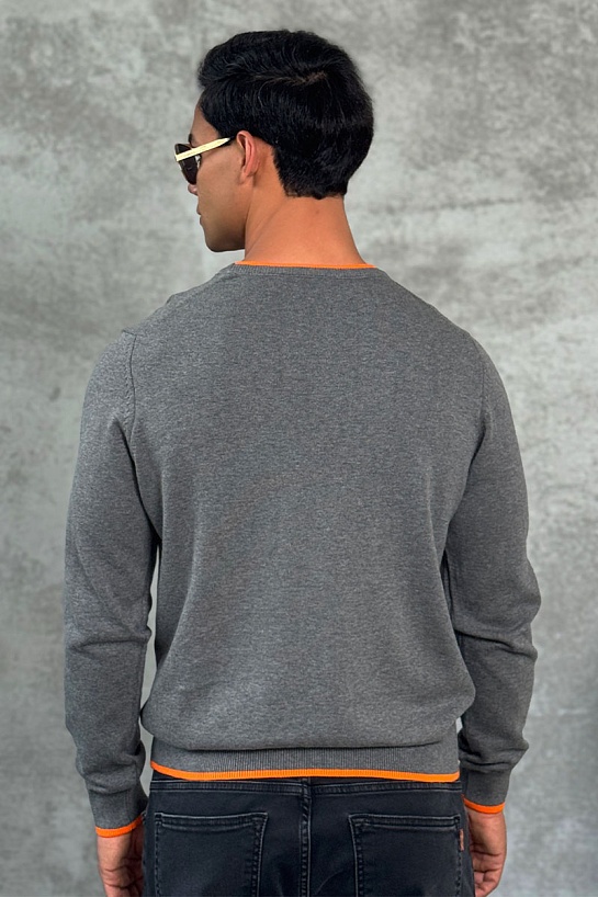 Мужской джемпер Hermes серого цвета