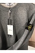 Мужской серый свитшот Stone Island с патчем на плече
