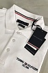 Белое мужское поло Tommy Hilfiger est.1985