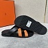 Мужские шлёпанцы Hermes Kazimir - Black / Orange