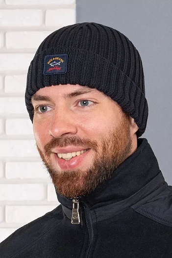 Шапка Paul & Shark logo-badge - Black   