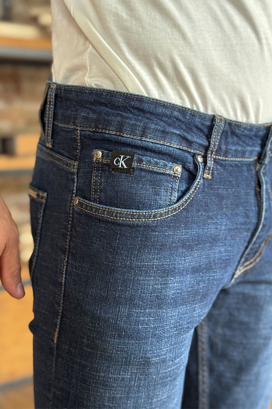 Мужские тёмно-синие джинсы Calvin Klein slim fit