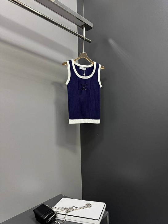Женская майка Chanel premium - Navy