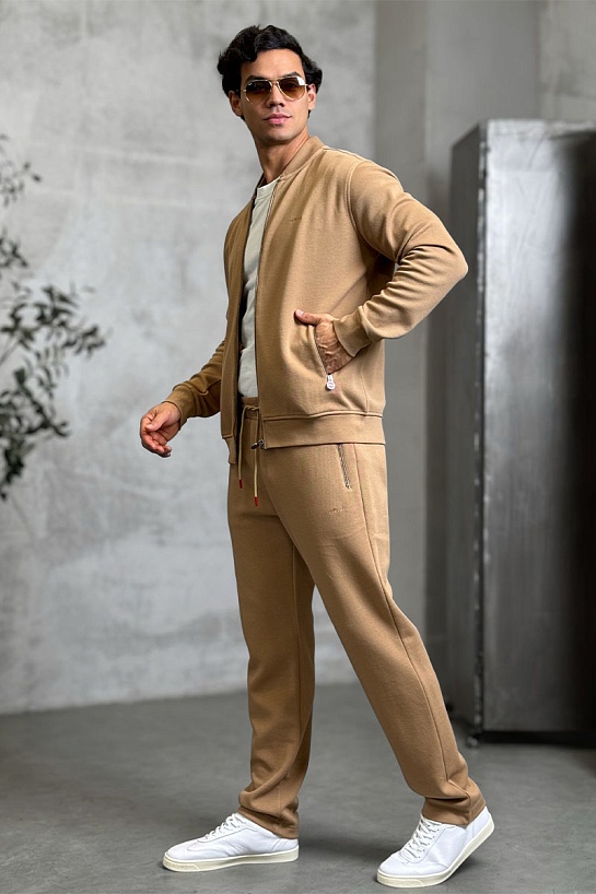 Спортивные штаны Kiton бежевого цвета