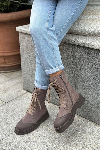 Женские ботинки Brunello Cucinelli Monil Chain - Brown   