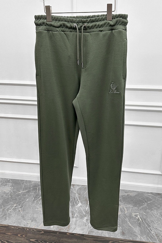 Спортивные штаны Loro Piana logo-embroidered - Green