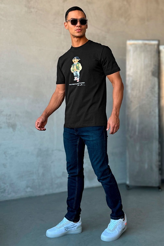 Мужская футболка Роlо Ralрh Lаurеn Varsity Bear - Black